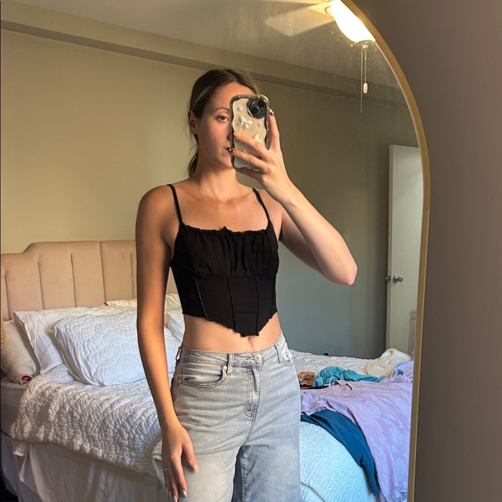SHEIN Black Camisole Crop Top
